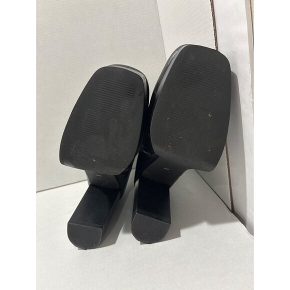 Madden Girl Autumn Platform heeled Black Ankle Motto Bootie Womens size 8 - Picture 5 of 7